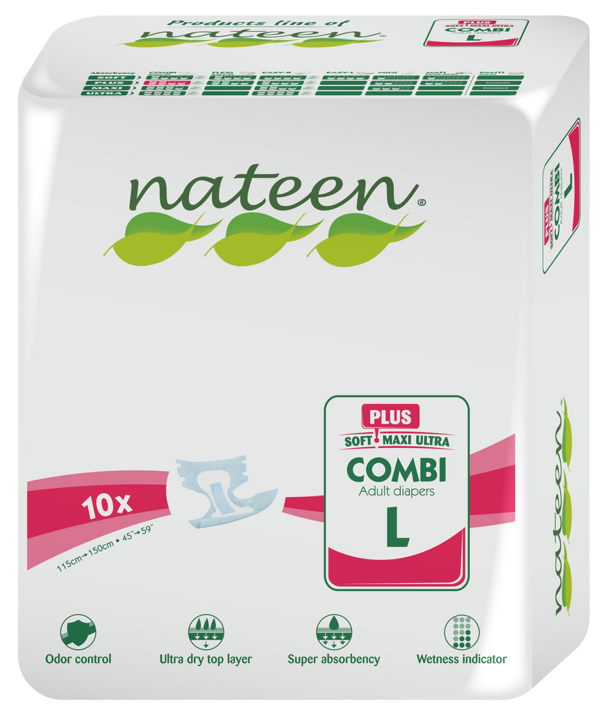 Nateen - Combi Plus - Adult Diaper (Large)  >2850ml - thequalitycarestore.com