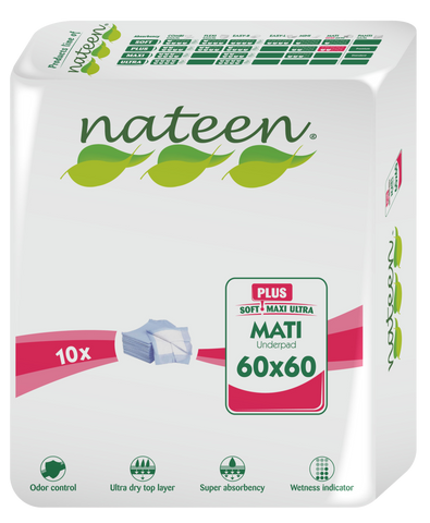 Nateen - Mati Plus - Bed Pads (60*60cm) >700ml - thequalitycarestore.com