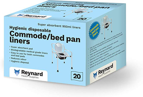 Reynard Disposable Commode / Bed Pan Liners - thequalitycarestore.com